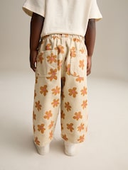 Neutral Floral Print Pull On Trousers (3mths-7yrs) - Image 3 of 9