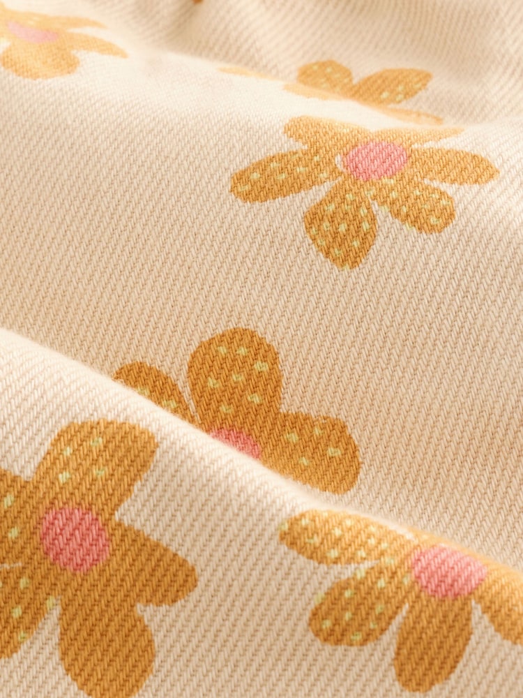 Neutral Floral Print Pull On Trousers (3mths-7yrs) - Image 9 of 9