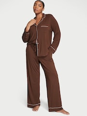 Victoria's Secret Ganache Brown Modal Long Pyjama Set - Image 1 of 4