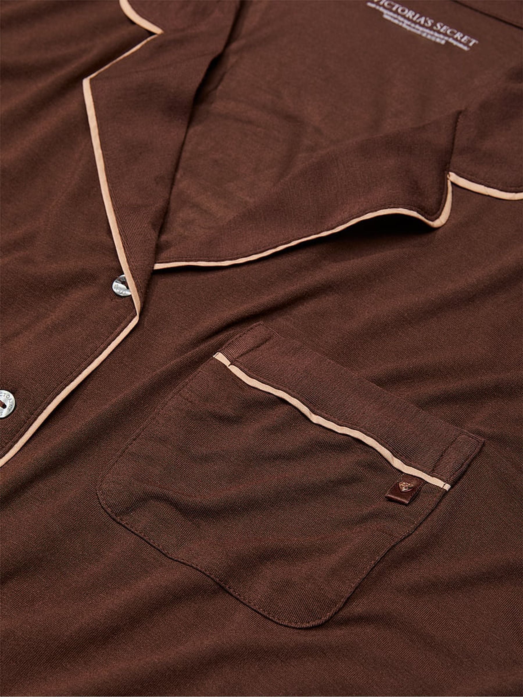 Buy Victoria's Secret Ganache Brown Modal Long Pyjama Set from the