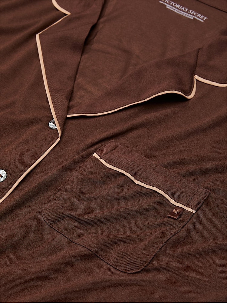 Victoria's Secret Ganache Brown Modal Long Pyjama Set - Image 4 of 4