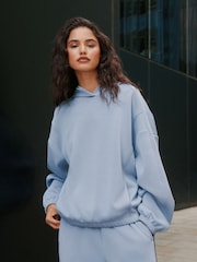 Blå - Slinky Pullover Huvtröja - Bild 1 av 9