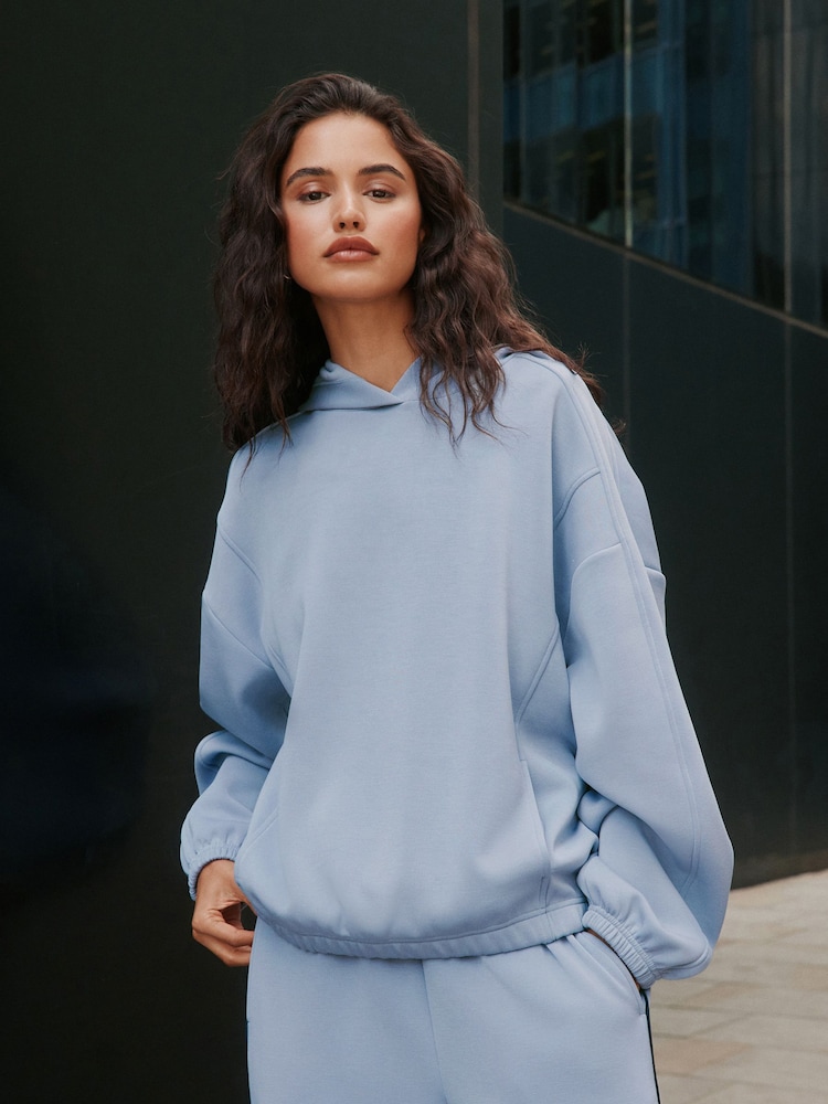 Blå - Slinky Pullover Huvtröja - Bild 1 av 9