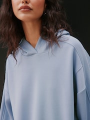 Blå - Slinky Pullover Huvtröja - Bild 5 av 9