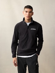 črna - jakna iz flisa z zadrgo adidas Essentials 1/2 suknjič - Slika 1 iz 11