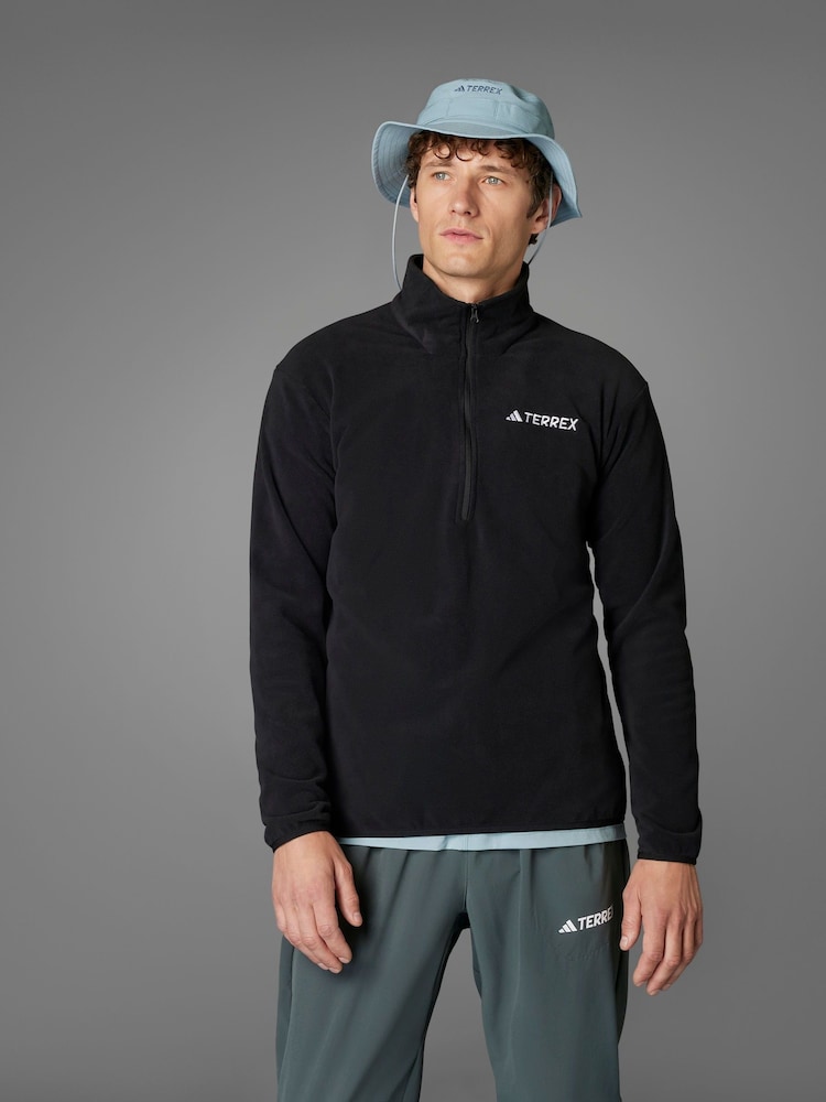 črna - jakna iz flisa z zadrgo adidas Essentials 1/2 suknjič - Slika 2 iz 11