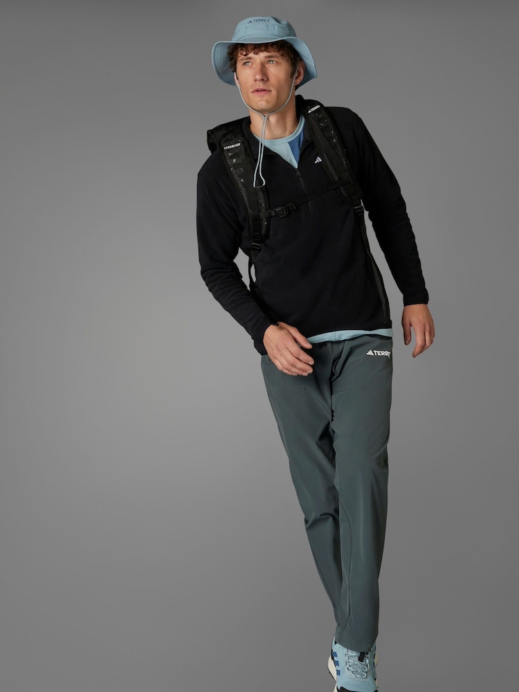 adidas Black Essentials 1/2 Zip Fleece Jacket - Image 3 of 11