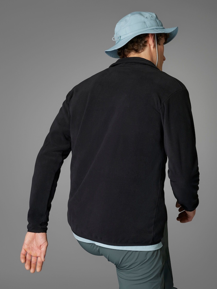 adidas Black Essentials 1/2 Zip Fleece Jacket - Image 4 of 11