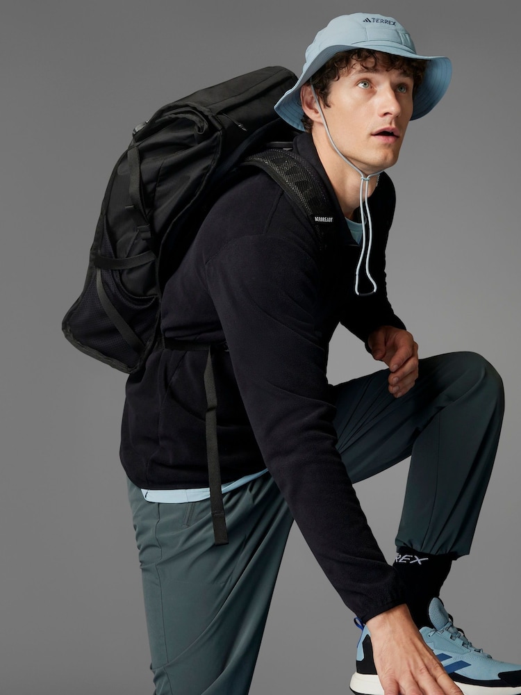 adidas Black Essentials 1/2 Zip Fleece Jacket - Image 7 of 11