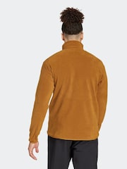 rjava - jakna iz flisa z zadrgo adidas Essentials 1/2 suknjič - Slika 2 iz 7
