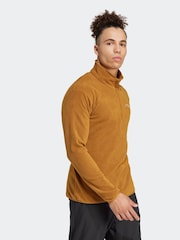 rjava - jakna iz flisa z zadrgo adidas Essentials 1/2 suknjič - Slika 3 iz 7
