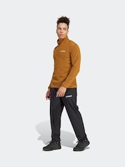 rjava - jakna iz flisa z zadrgo adidas Essentials 1/2 suknjič - Slika 4 iz 7