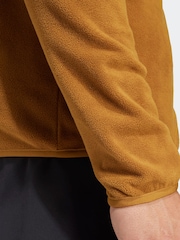 rjava - jakna iz flisa z zadrgo adidas Essentials 1/2 suknjič - Slika 6 iz 7