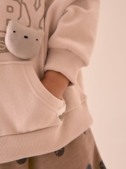 Brown Spot Printed Sweatshirt and Barrel Leg Joggers Set (3mths-7yrs) - Image 4 of 9