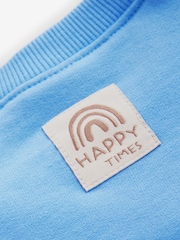 Blue Cat Sweatshirt and Printed 100% Cotton Wide Leg Joggers Set (3mths-7yrs) - Image 8 of 8