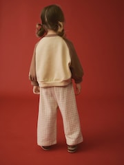 Brown/Cream Crew 100% Cotton Sweatshirt & Joggers Set (3mths-7yrs) - Image 2 of 9