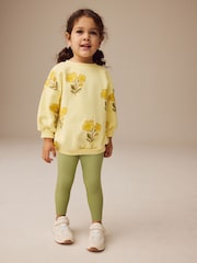 Yellow Floral Sweatshirt and Leggings Set (3mths-7yrs) - Image 1 of 9