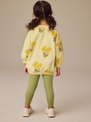 Yellow Floral Sweatshirt and Leggings Set (3mths-7yrs) - Image 2 of 9