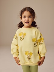 Yellow Floral Sweatshirt and Leggings Set (3mths-7yrs) - Image 4 of 9