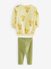 Yellow Floral Sweatshirt and Leggings Set (3mths-7yrs) - Image 6 of 9