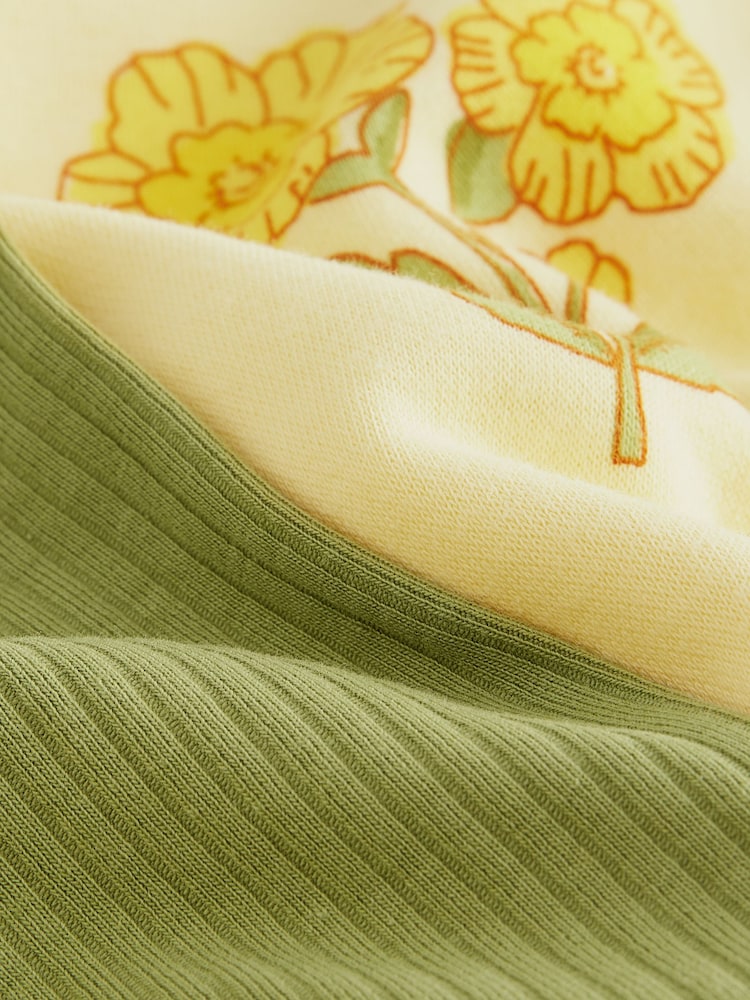 Yellow Floral Sweatshirt and Leggings Set (3mths-7yrs) - Image 7 of 9