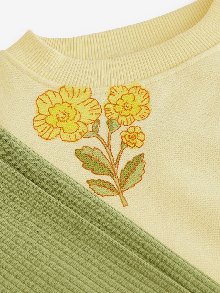 Yellow Floral Sweatshirt and Leggings Set (3mths-7yrs) - Image 9 of 9