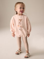 Pink Ballerina Crew Sweatshirt & Leggings Set (3mths-7yrs) - Image 1 of 8