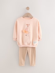 Pink Ballerina Crew Sweatshirt & Leggings Set (3mths-7yrs) - Image 5 of 8