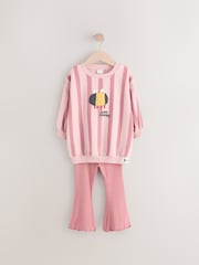 Pink Bee Sweatshirt and Flare Leggings Set (3mths-7yrs) - Image 5 of 9