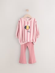 Pink Bee Sweatshirt and Flare Leggings Set (3mths-7yrs) - Image 6 of 9