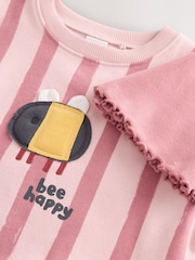 Pink Bee Sweatshirt and Flare Leggings Set (3mths-7yrs) - Image 8 of 9