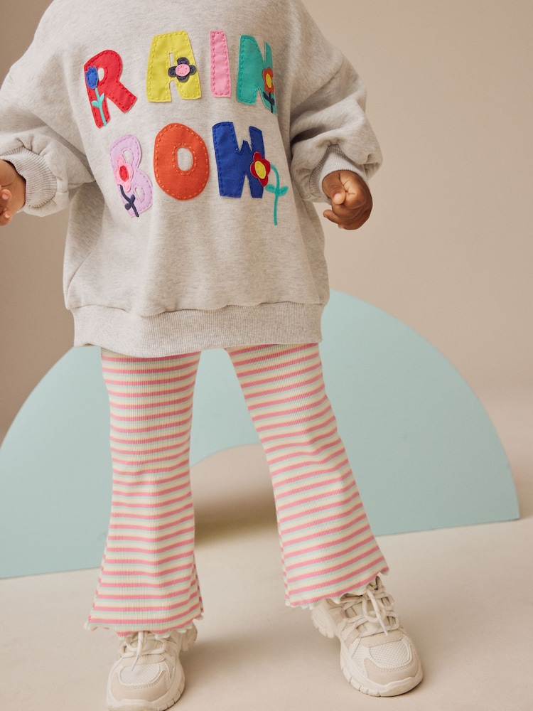 Grey Sweatshirt and Flare Leggings Set (3mths-7yrs) - Image 3 of 7