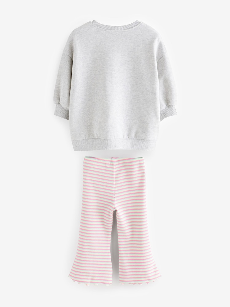Grey Sweatshirt and Flare Leggings Set (3mths-7yrs) - Image 5 of 7