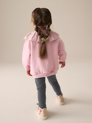 Pink Collared Crew Sweatshirt & Leggings Set (3mths-7yrs) - Image 2 of 9