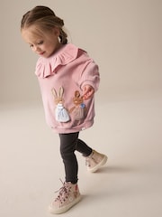 Pink Collared Crew Sweatshirt & Leggings Set (3mths-7yrs) - Image 3 of 9