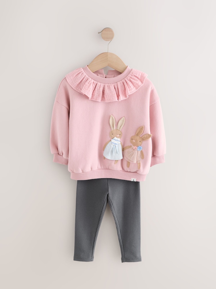 Rose - Ensemble sweat et à col rond et col rondLeggings ((37boutons) (( à) ans) - Image 5 of 9