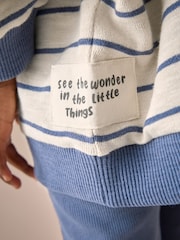 Blue Stripe Sweatshirt and Leggings Set (3mths-7yrs) - Image 5 of 9