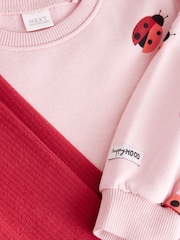 Pink/Red Ladybird Sweatshirt and Leggings Set (3mths-7yrs) - Image 7 of 7