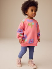 Pink Flowers Sweatshirt and Leggings Set (3mths-7yrs) - Image 1 of 9