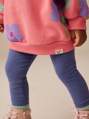 Pink Flowers Sweatshirt and Leggings Set (3mths-7yrs) - Image 5 of 9