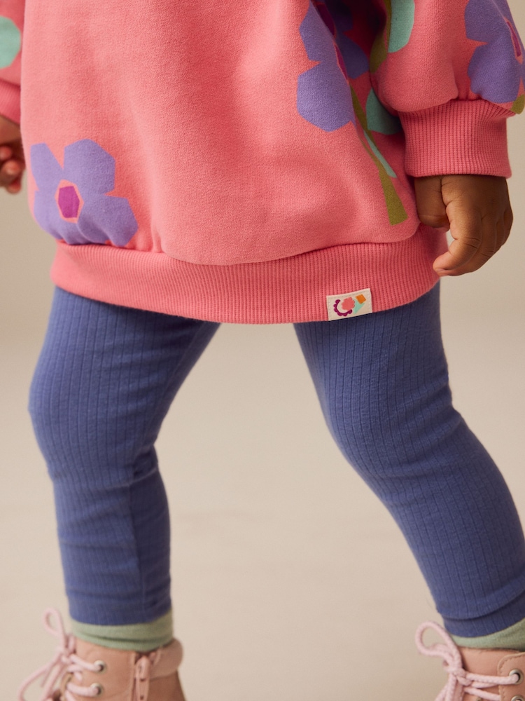 Pink Flowers Sweatshirt and Leggings Set (3mths-7yrs) - Image 5 of 9