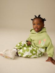 Green Flower Hoodie and Printed Joggers Set (3mths-7yrs) - Image 3 of 8