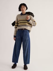 Seasalt Cornwall Natural Golden Light Fair Isle Jumper - Image 1 of 5