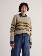 Seasalt Cornwall Natural Golden Light Fair Isle Jumper - Image 2 of 5