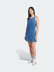 adidas originals Blue 3 Stripw Denim 100% Cotton Dress - Image 5 of 10