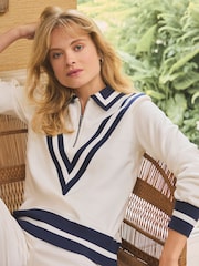 Толстовка Joules Dawlish Quarter Zip из хлопка - Image 1 of 10