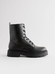 Black Forever Comfort® Chunky Lace-Up Ankle Boots - Image 10 of 13