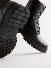 Black Forever Comfort® Chunky Lace-Up Ankle Boots - Image 11 of 13
