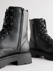 Black Forever Comfort® Chunky Lace-Up Ankle Boots - Image 13 of 13