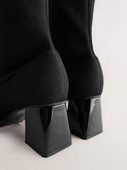 Black Forever Comfort® Fabric Sock Boots - Image 4 of 8